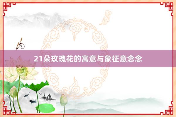 21朵玫瑰花的寓意与象征意念念